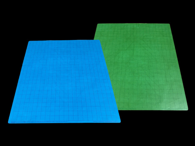 Battlemat™ 1"" Reversible Blue-Green Squares | GrognardGamesBatavia