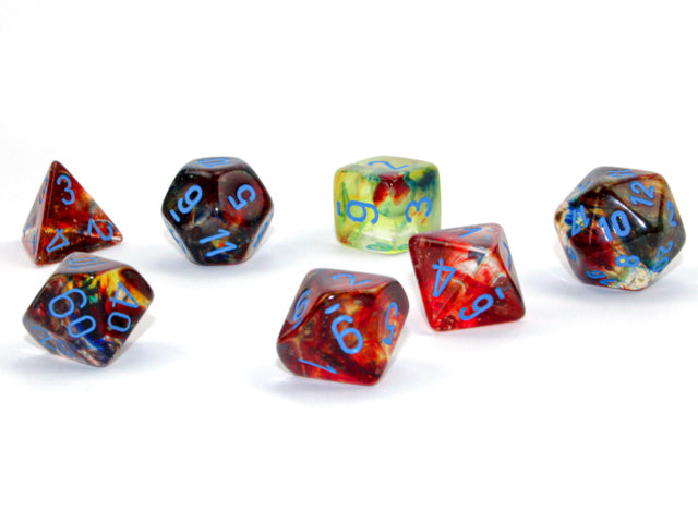 CHX27559 Polyhedral 7-Die Set: Nebula: Primary Blue | GrognardGamesBatavia