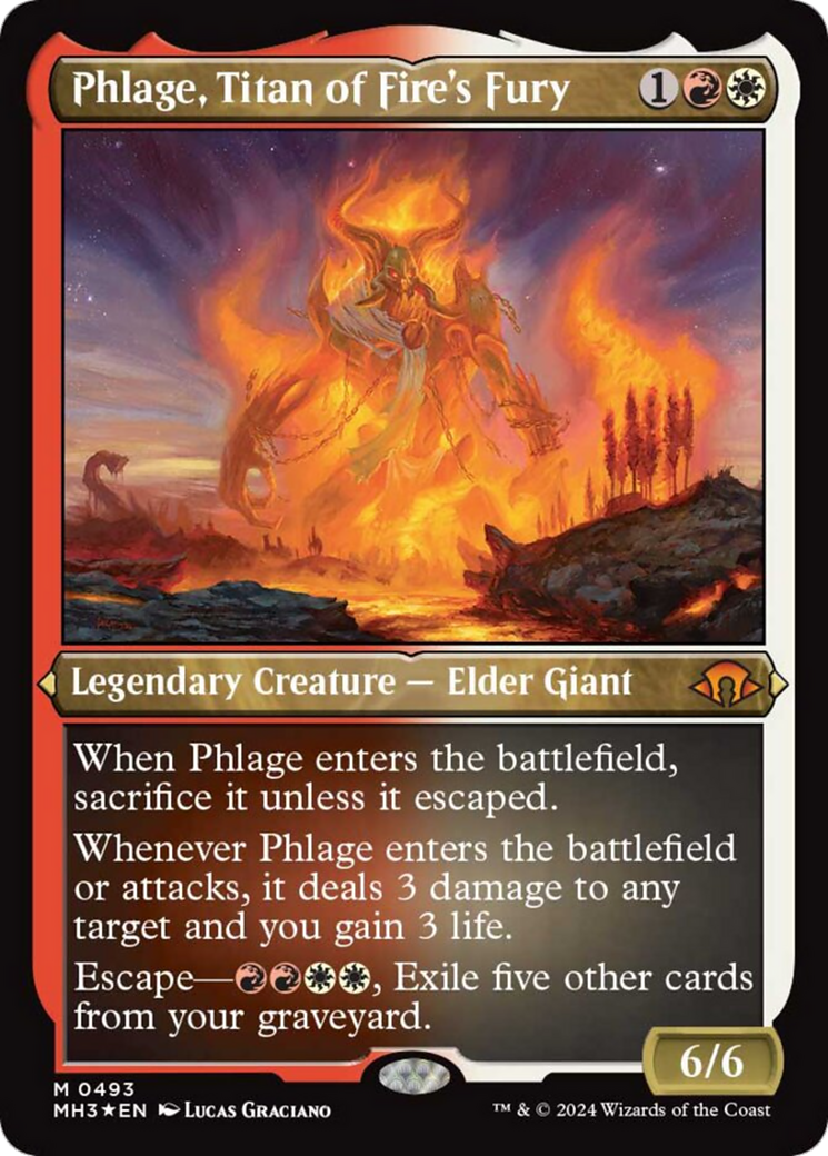 Phlage, Titan of Fire's Fury (Foil Etched) [Modern Horizons 3] | GrognardGamesBatavia