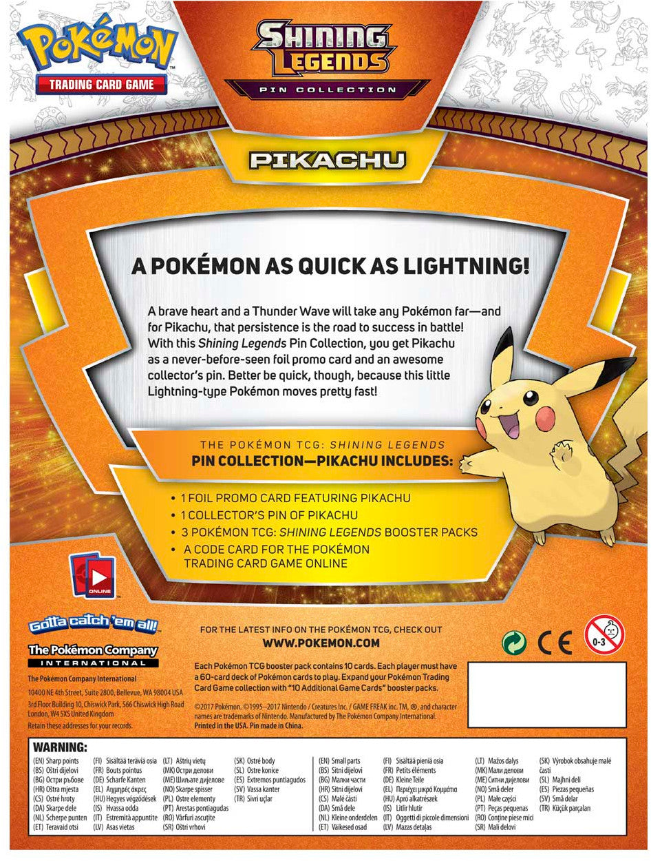 Shining Legends - Pin Collection (Pikachu) | GrognardGamesBatavia