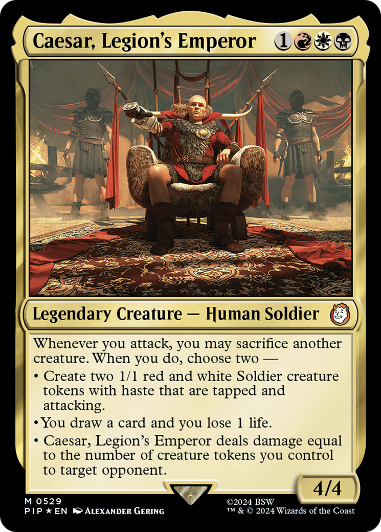 Caesar, Legion's Emperor (Surge Foil) [Fallout] | GrognardGamesBatavia