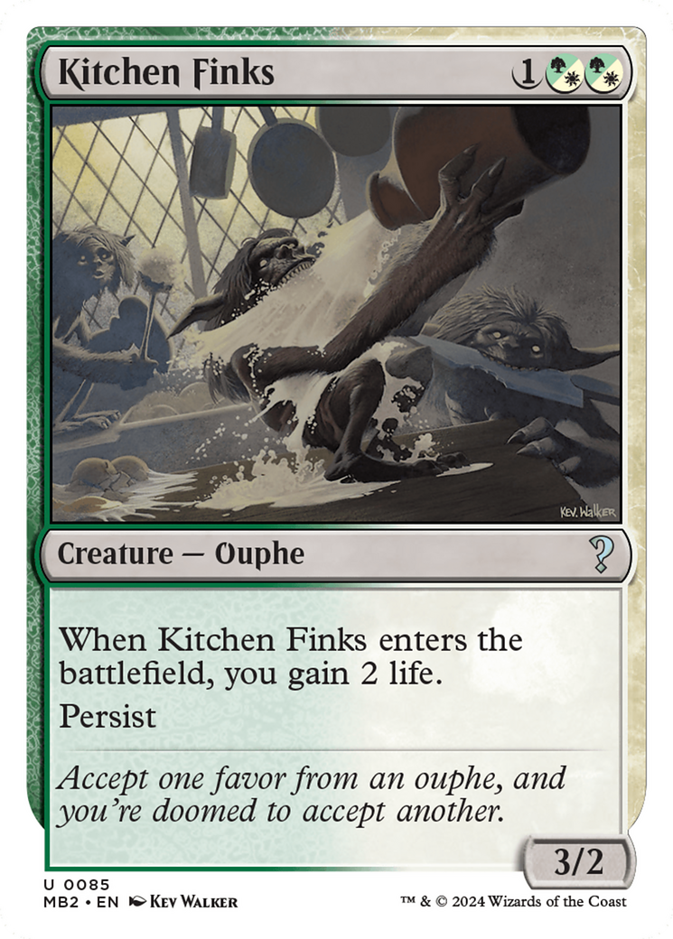 Kitchen Finks (White Border) [Mystery Booster 2] | GrognardGamesBatavia