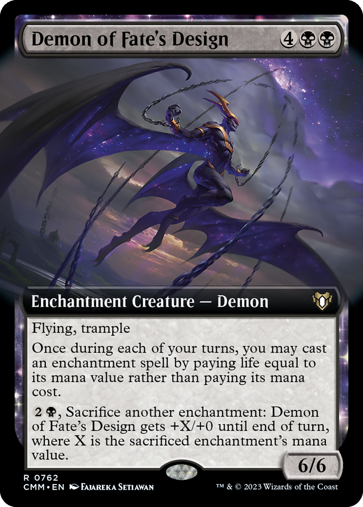 Demon of Fate's Design (Extended Art) [Commander Masters] | GrognardGamesBatavia