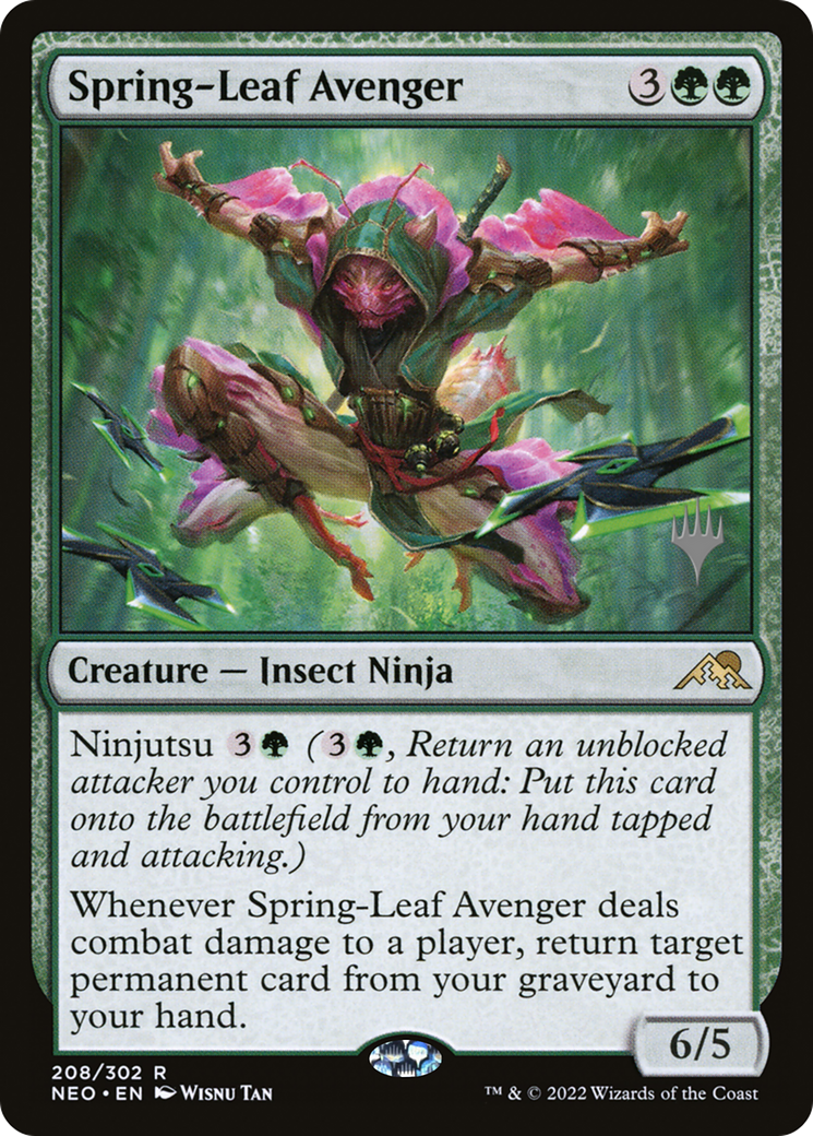 Spring-Leaf Avenger (Promo Pack) [Kamigawa: Neon Dynasty Promos] | GrognardGamesBatavia