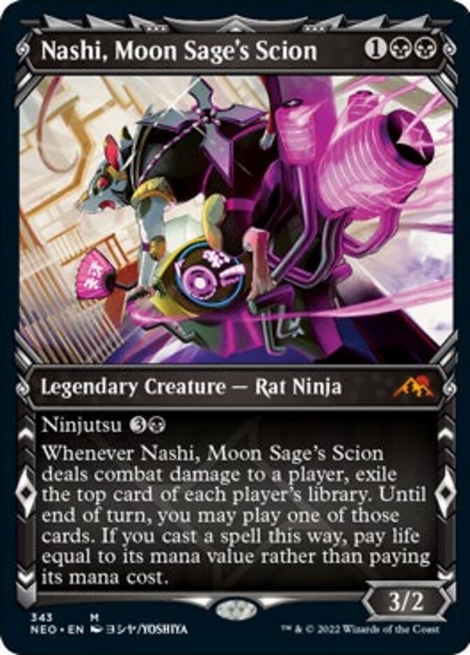 Nashi, Moon Sage's Scion (Showcase Ninja) [Kamigawa: Neon Dynasty] | GrognardGamesBatavia