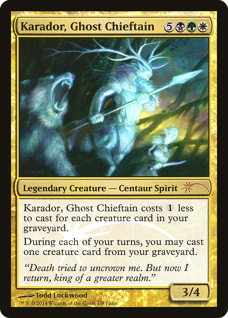 Karador, Ghost Chieftain [Judge Gift Cards 2014] | GrognardGamesBatavia
