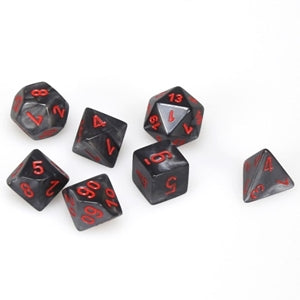 CHX 20478 Velvet Black w/ Red Mini 7-Die Set | GrognardGamesBatavia