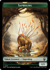 Tarmogoyf // Saproling Double-Sided Token [Modern Horizons 3 Commander Tokens] | GrognardGamesBatavia