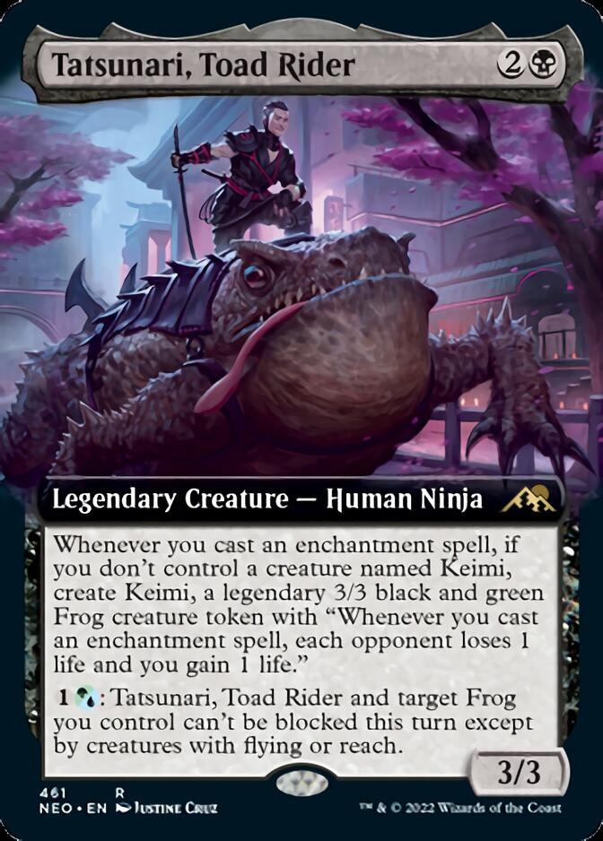 Tatsunari, Toad Rider (Extended Art) [Kamigawa: Neon Dynasty] | GrognardGamesBatavia