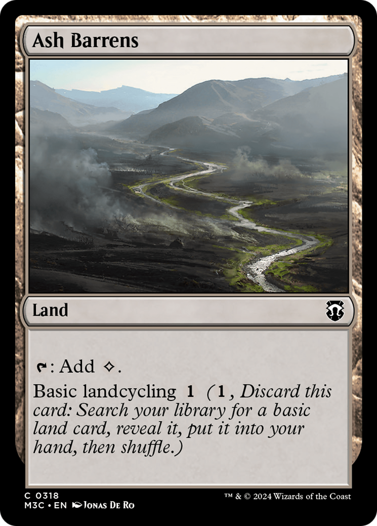 Ash Barrens (Ripple Foil) [Modern Horizons 3 Commander] | GrognardGamesBatavia