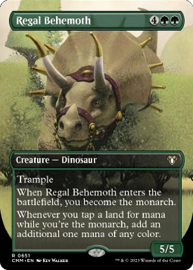 Regal Behemoth (Borderless Alternate Art) [Commander Masters] | GrognardGamesBatavia