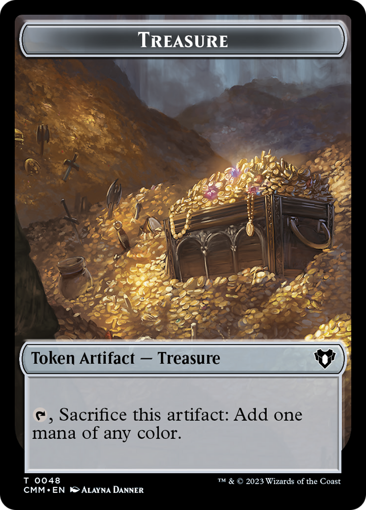 Treasure // Ogre Double-Sided Token [Commander Masters Tokens] | GrognardGamesBatavia