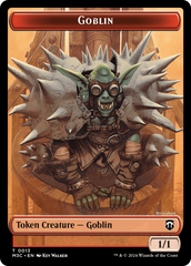 Tarmogoyf (Ripple Foil) // Goblin Double-Sided Token [Modern Horizons 3 Commander Tokens] | GrognardGamesBatavia