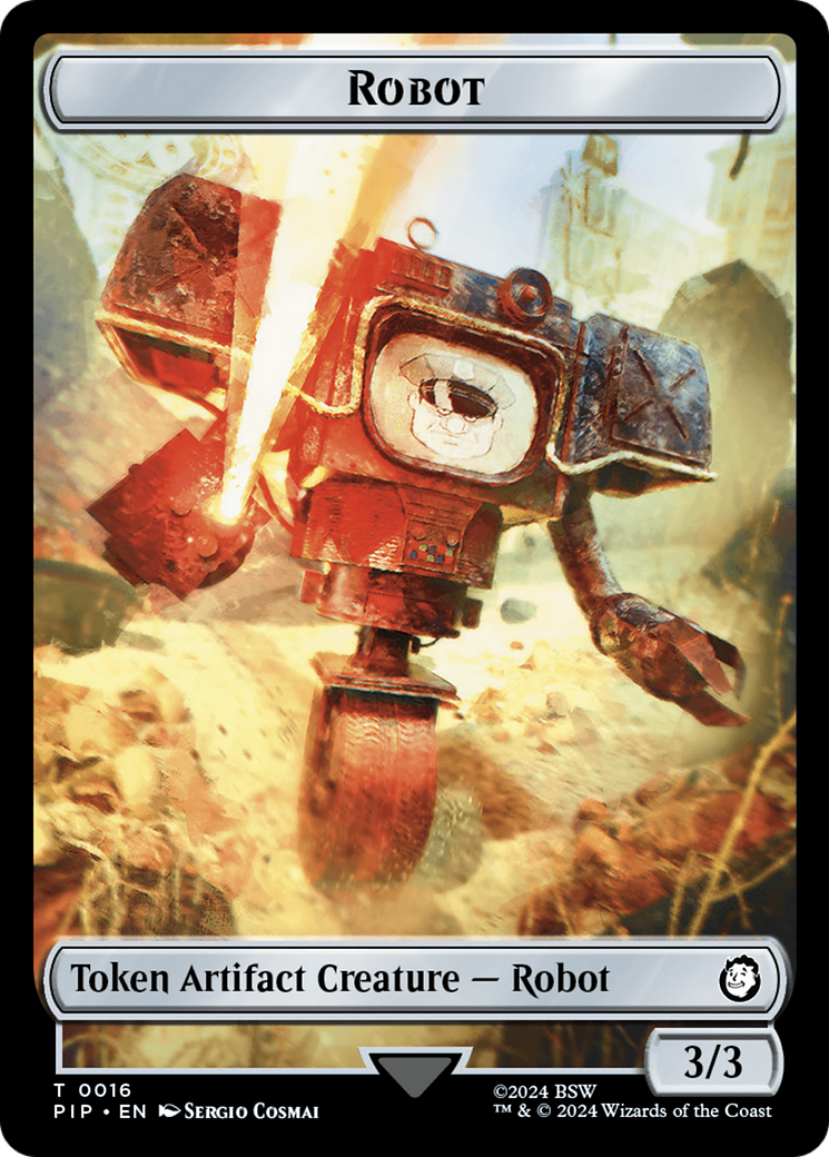 Radiation // Robot Double-Sided Token [Fallout Tokens] | GrognardGamesBatavia