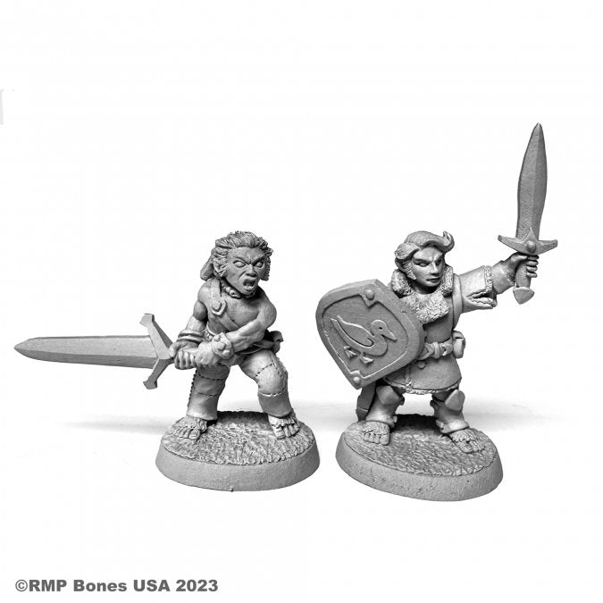 Reaper Bones 07102 Halfling Fighter and Barbarian | GrognardGamesBatavia