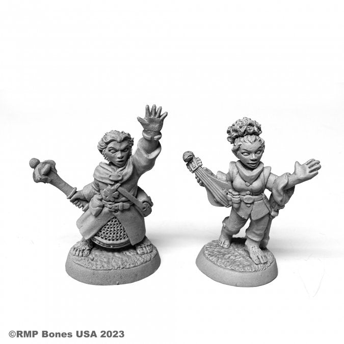 Reaper Bones 07103 Halfling Cleric and Bard | GrognardGamesBatavia