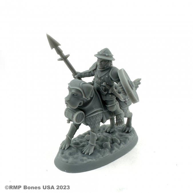 Reaper Bones 07114 - Male Halfling Dogrider | GrognardGamesBatavia