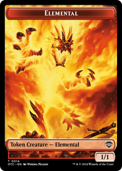 Elemental (0014) // Soldier (0026) Double-Sided Token [Outlaws of Thunder Junction Commander Tokens] | GrognardGamesBatavia
