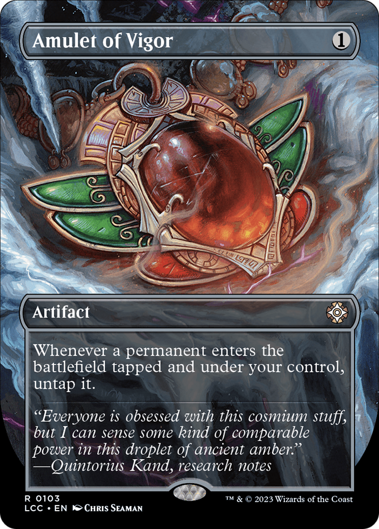 Amulet of Vigor (Borderless) [The Lost Caverns of Ixalan Commander] | GrognardGamesBatavia