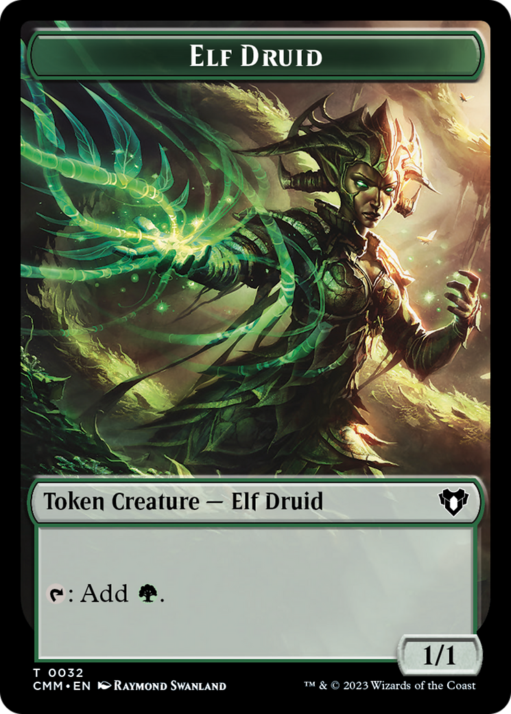 Elemental (0024) // Elf Druid Double-Sided Token [Commander Masters Tokens] | GrognardGamesBatavia