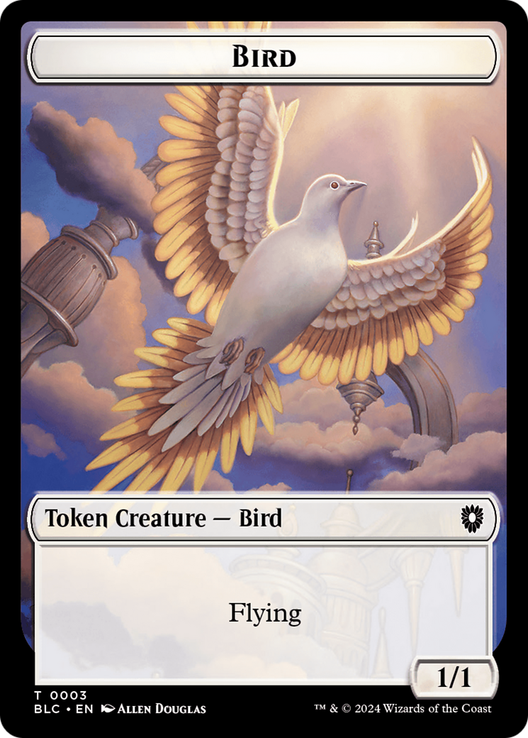 Storm Crow // Bird (003) Double-Sided Token [Bloomburrow Commander Tokens] | GrognardGamesBatavia