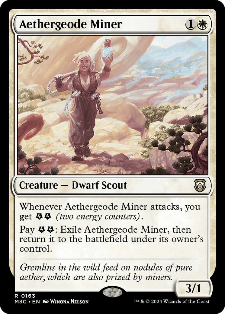 Aethergeode Miner (Ripple Foil) [Modern Horizons 3 Commander] | GrognardGamesBatavia