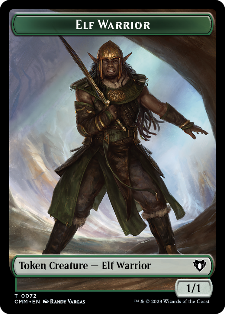 Elf Warrior // Cleric Double-Sided Token [Commander Masters Tokens] | GrognardGamesBatavia