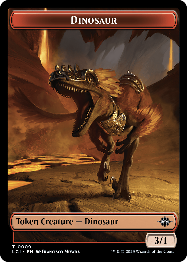 Dinosaur Token (0009) [The Lost Caverns of Ixalan Tokens] | GrognardGamesBatavia