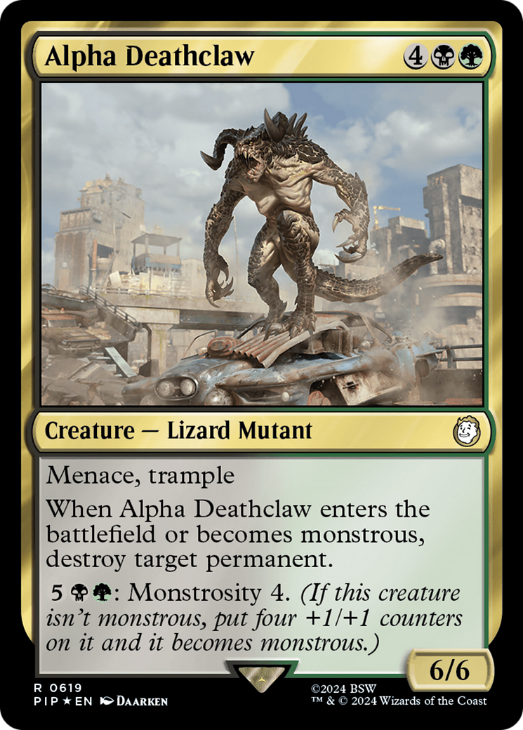 Alpha Deathclaw (Surge Foil) [Fallout] | GrognardGamesBatavia