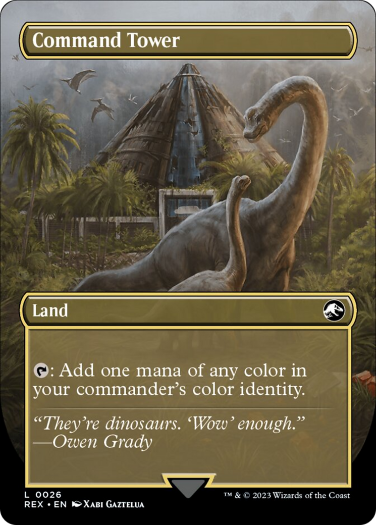 Command Tower // Commander Tower (Borderless) [Jurassic World Collection] | GrognardGamesBatavia