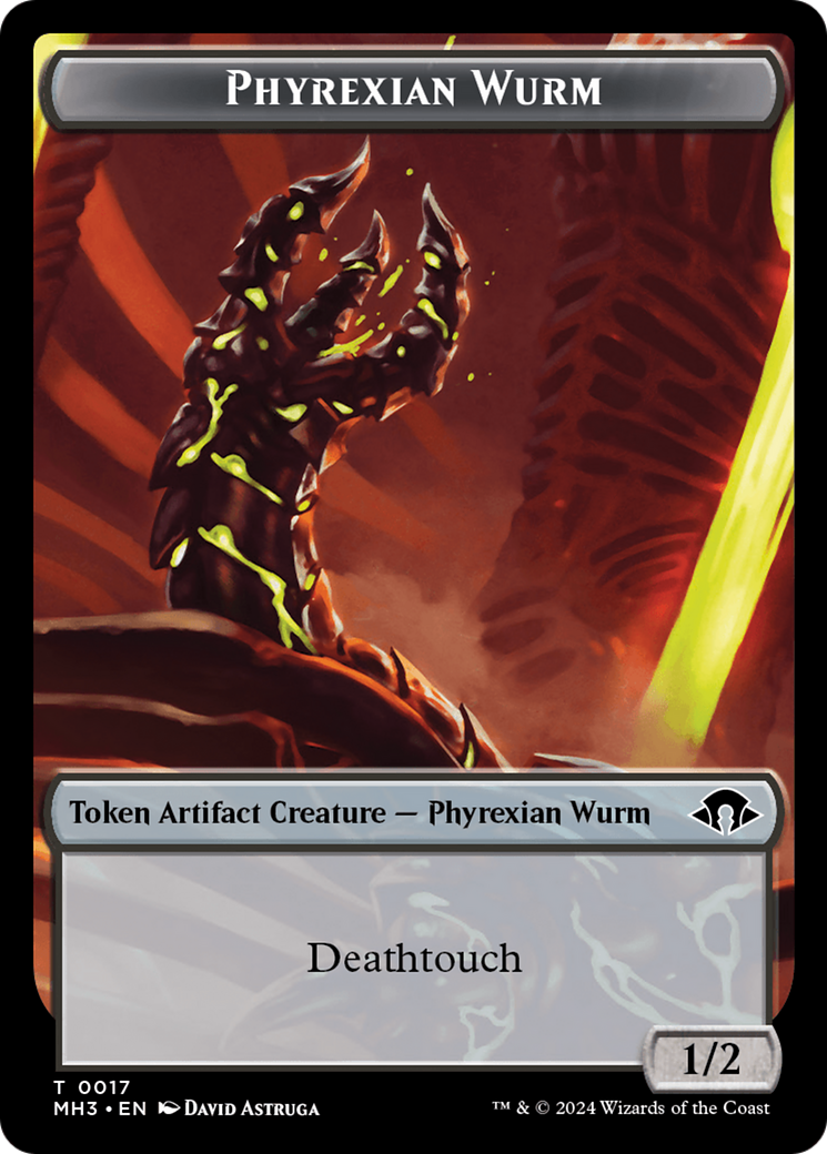 Phyrexian Wurm (0017) // Energy Reserve Double-Sided Token [Modern Horizons 3 Tokens] | GrognardGamesBatavia