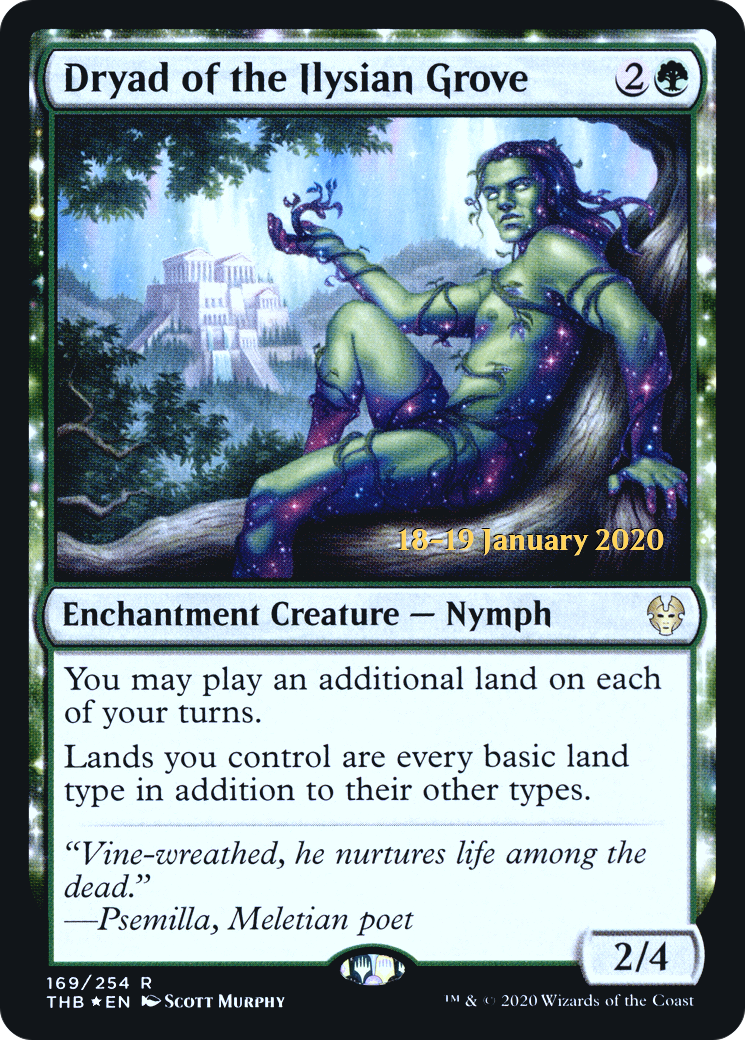 Dryad of the Ilysian Grove [Theros Beyond Death Prerelease Promos] | GrognardGamesBatavia