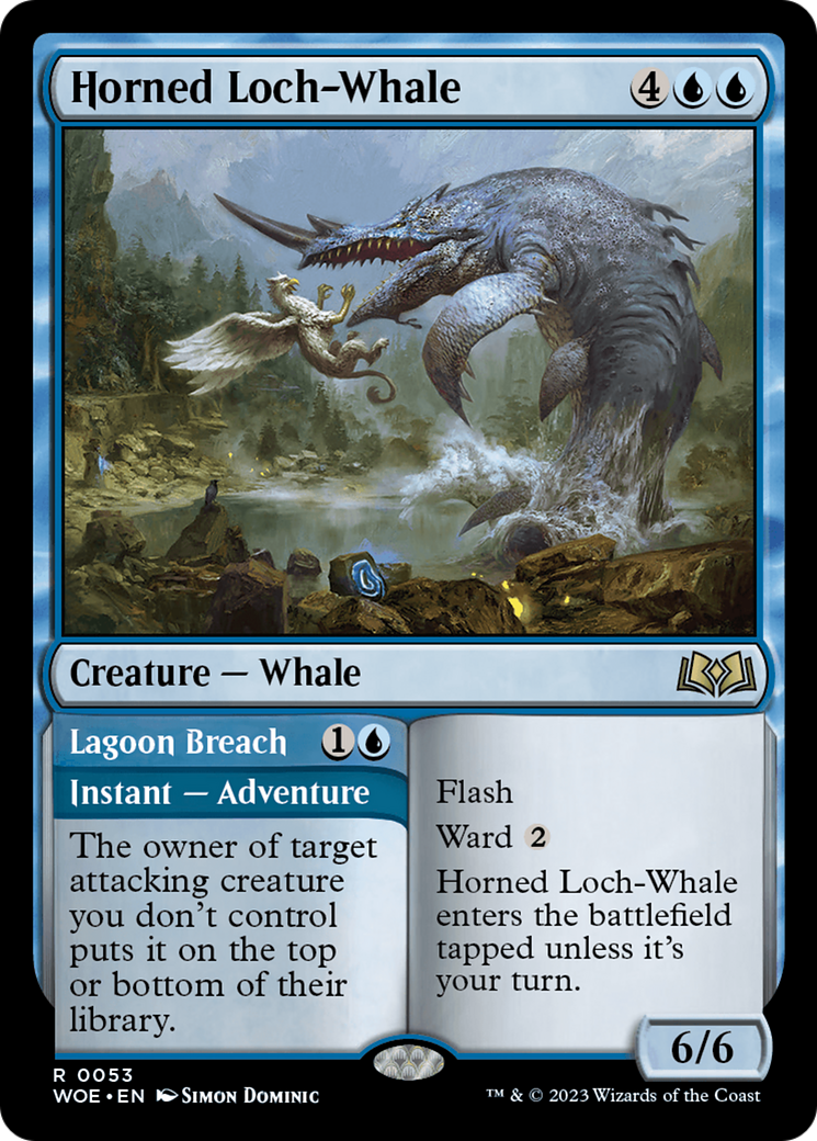 Horned Loch-Whale // Lagoon Breach [Wilds of Eldraine] | GrognardGamesBatavia