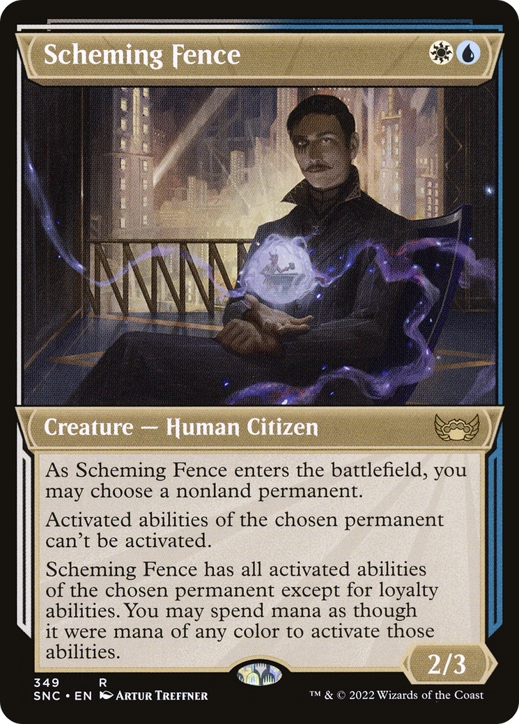 Scheming Fence (Showcase Art Deco) [Streets of New Capenna] | GrognardGamesBatavia