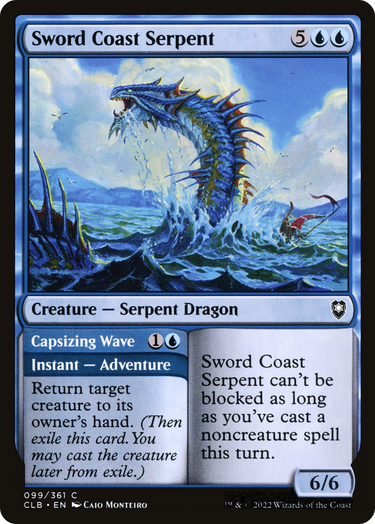 Sword Coast Serpent // Capsizing Wave [Commander Legends: Battle for Baldur's Gate] | GrognardGamesBatavia
