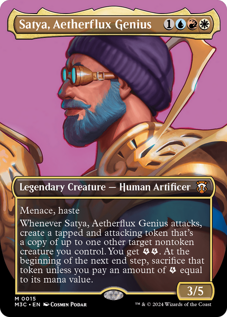 Satya, Aetherflux Genius (Borderless) [Modern Horizons 3 Commander] | GrognardGamesBatavia