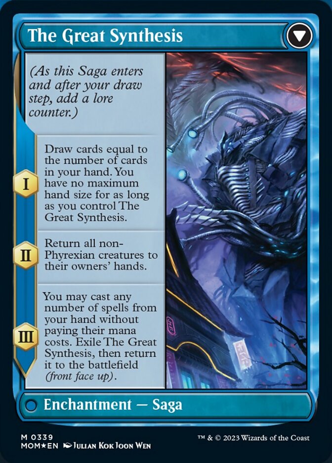 Jin-Gitaxias // The Great Synthesis (Borderless Alternate Art) [March of the Machine] | GrognardGamesBatavia