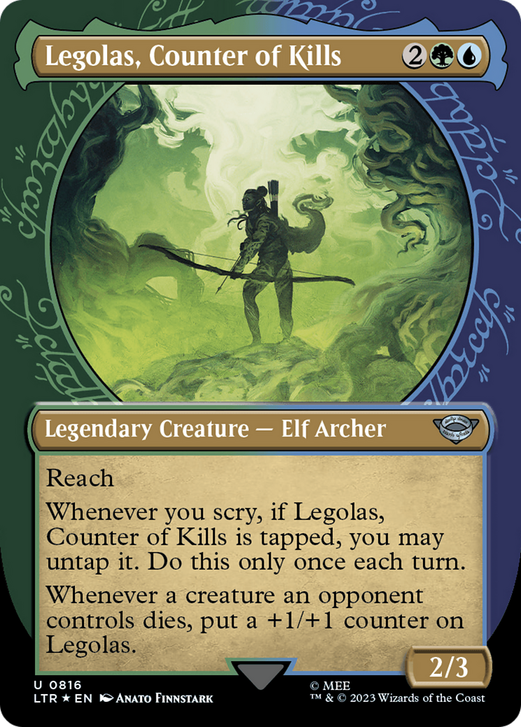 Legolas, Counter of Kills (Showcase) (Surge Foil) [The Lord of the Rings: Tales of Middle-Earth] | GrognardGamesBatavia