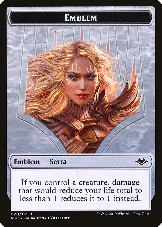 Elemental (008) // Serra the Benevolent Emblem (020) Double-Sided Token [Modern Horizons Tokens] | GrognardGamesBatavia