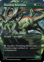 Thrashing Brontodon (Borderless) [The Lost Caverns of Ixalan] | GrognardGamesBatavia