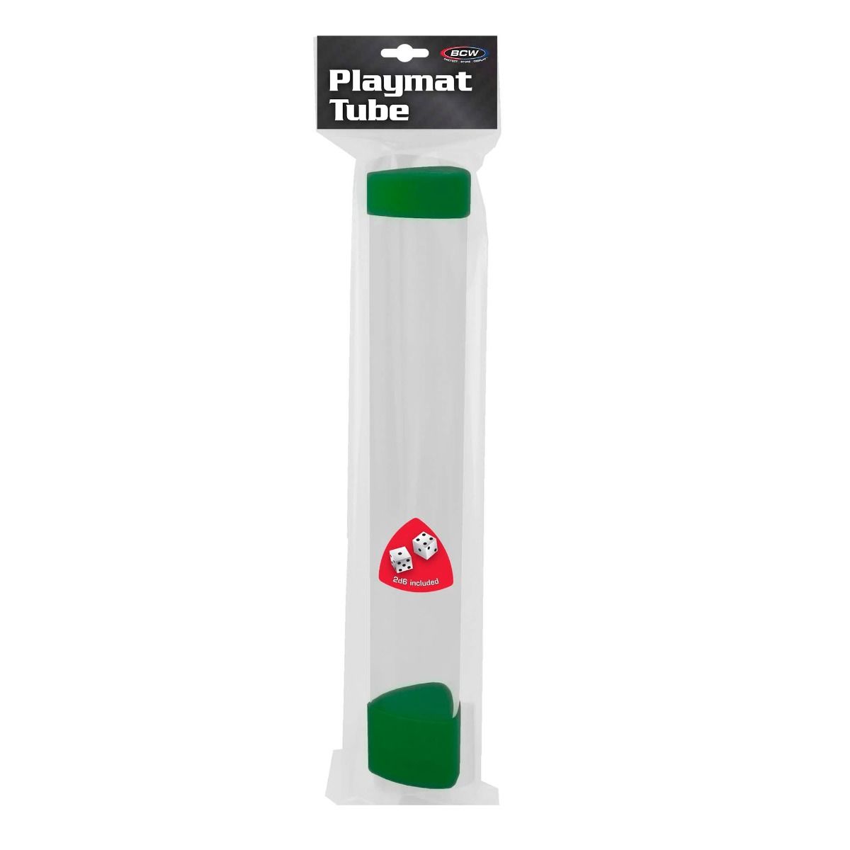 BCW Playmat Tube with Dice Cap - Green | GrognardGamesBatavia