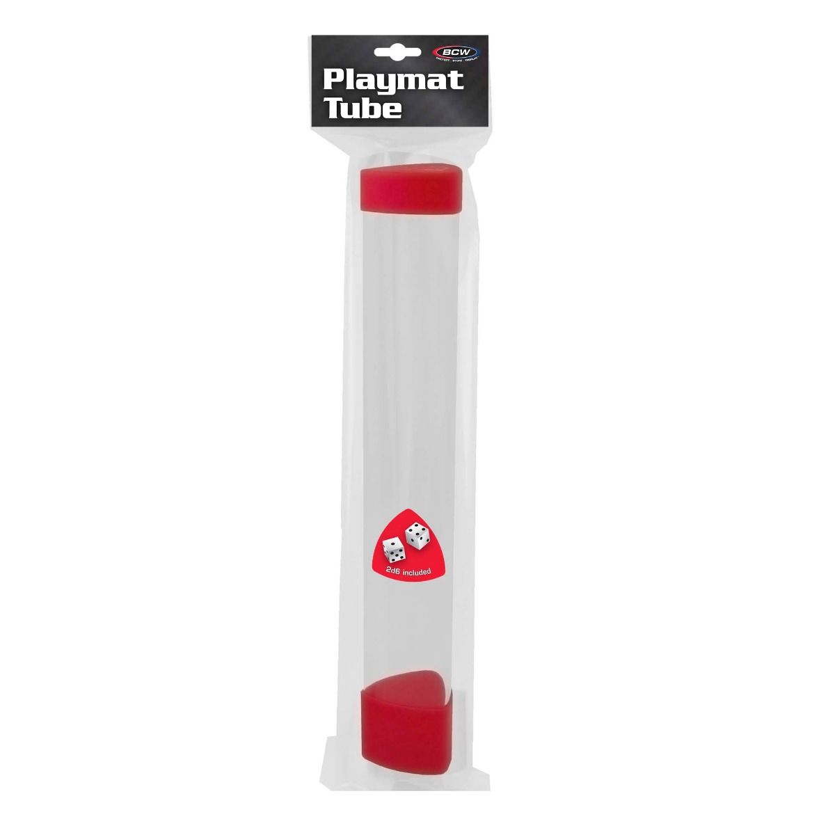 BCW Playmat Tube with Dice Cap - Red | GrognardGamesBatavia