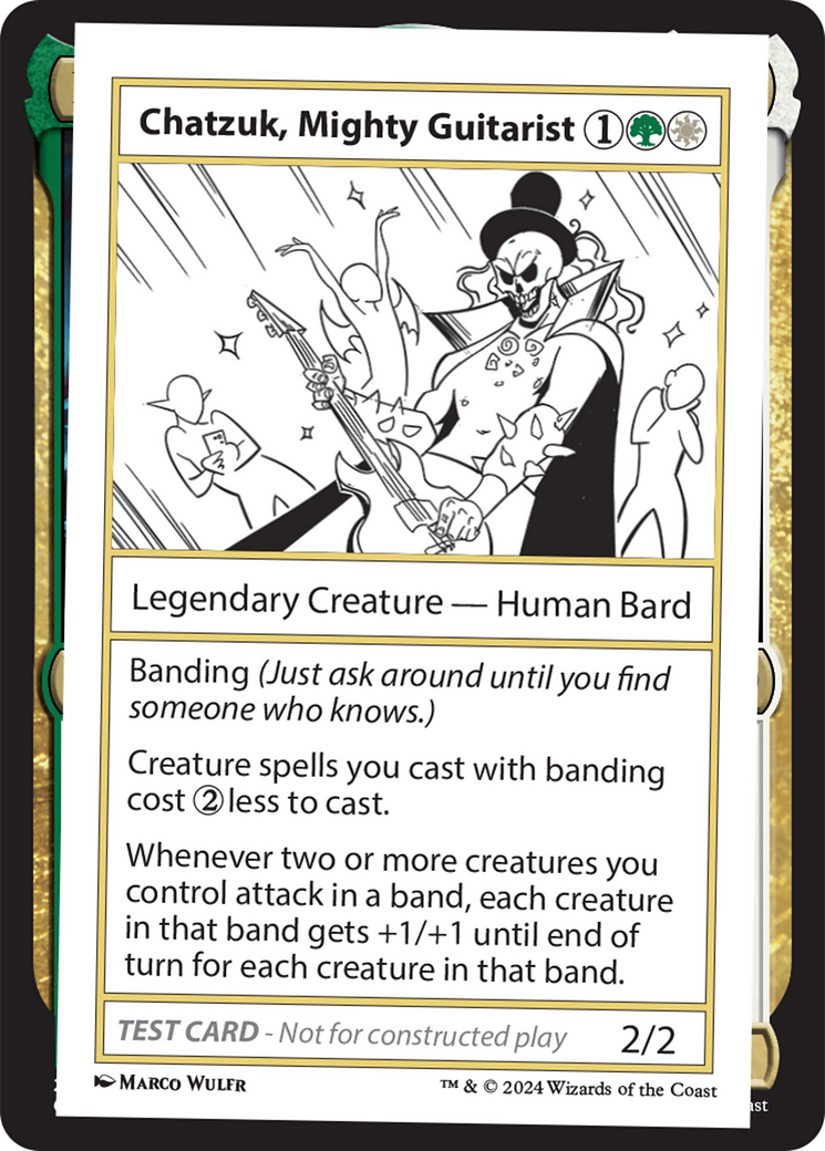 Chatzuk, Mighty Guitarist [Mystery Booster 2 Playtest Cards] | GrognardGamesBatavia