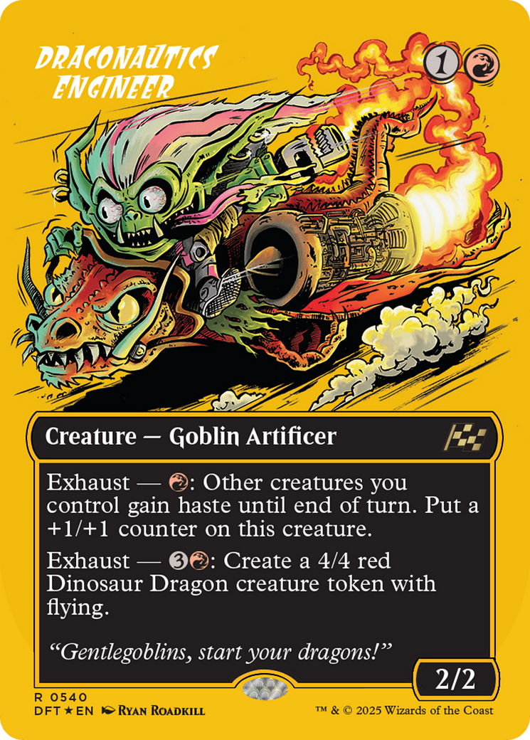 Draconautics Engineer (Borderless) (First-Place Foil) [Aetherdrift] | GrognardGamesBatavia