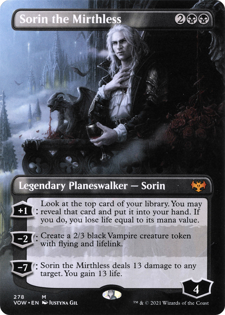Sorin the Mirthless (Borderless) [Innistrad: Crimson Vow] | GrognardGamesBatavia