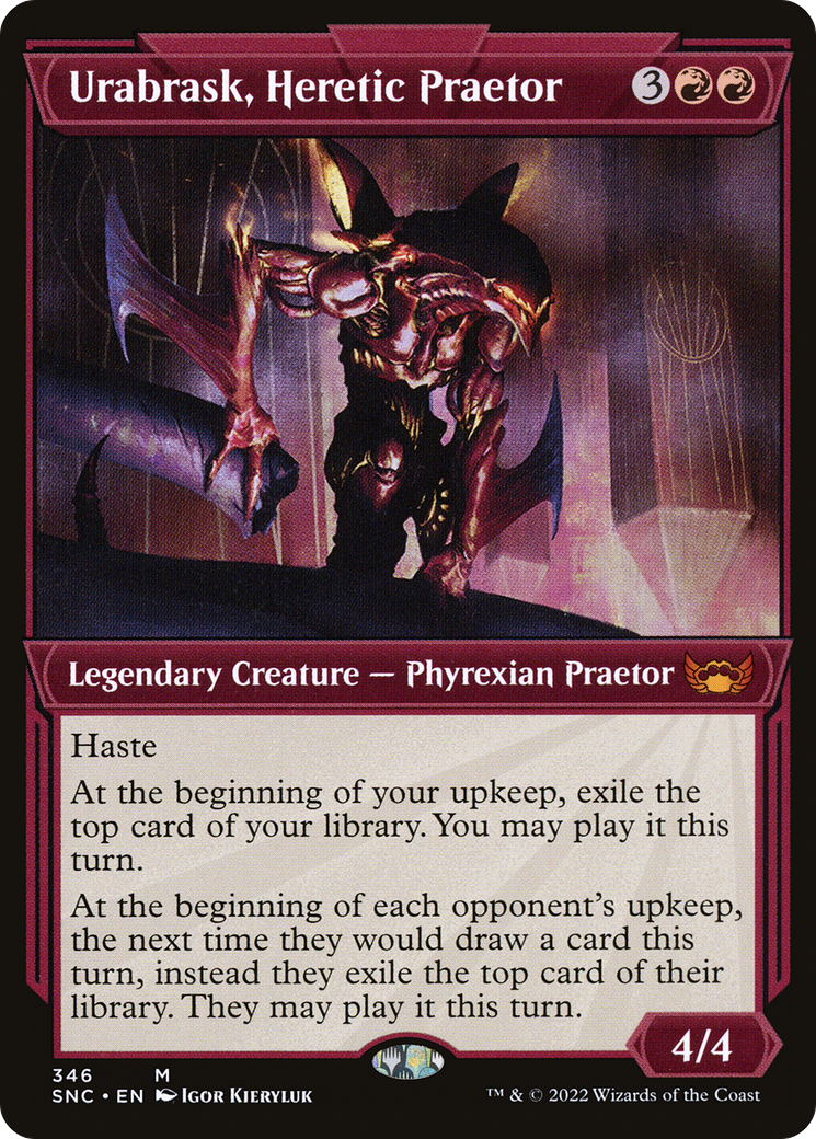 Urabrask, Heretic Praetor (Showcase Art Deco) [Streets of New Capenna] | GrognardGamesBatavia