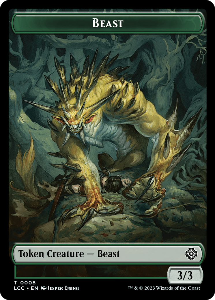 Beast // Merfolk (0003) Double-Sided Token [The Lost Caverns of Ixalan Commander Tokens] | GrognardGamesBatavia