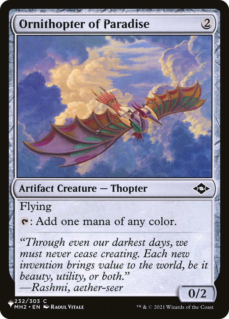 Ornithopter of Paradise [The List Reprints] | GrognardGamesBatavia