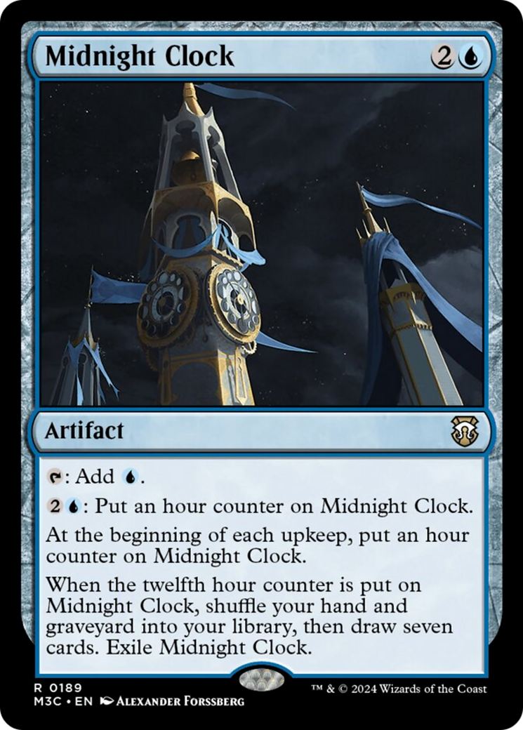 Midnight Clock (Ripple Foil) [Modern Horizons 3 Commander] | GrognardGamesBatavia