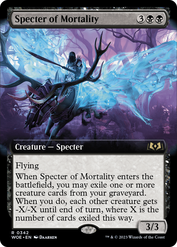 Specter of Mortality (Extended Art) [Wilds of Eldraine] | GrognardGamesBatavia